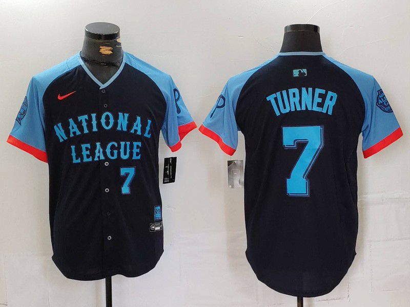 Men Philadelphia Phillies #7 Turner Blue All star 2024 Nike MLB Jersey style 5